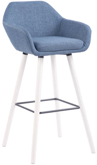 CLP Barhocker Adelaide Stoff weiß