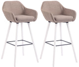 CLP 2er Set Barhocker Adelaide weiß