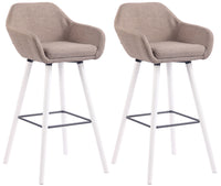 CLP 2er Set Barhocker Adelaide weiß