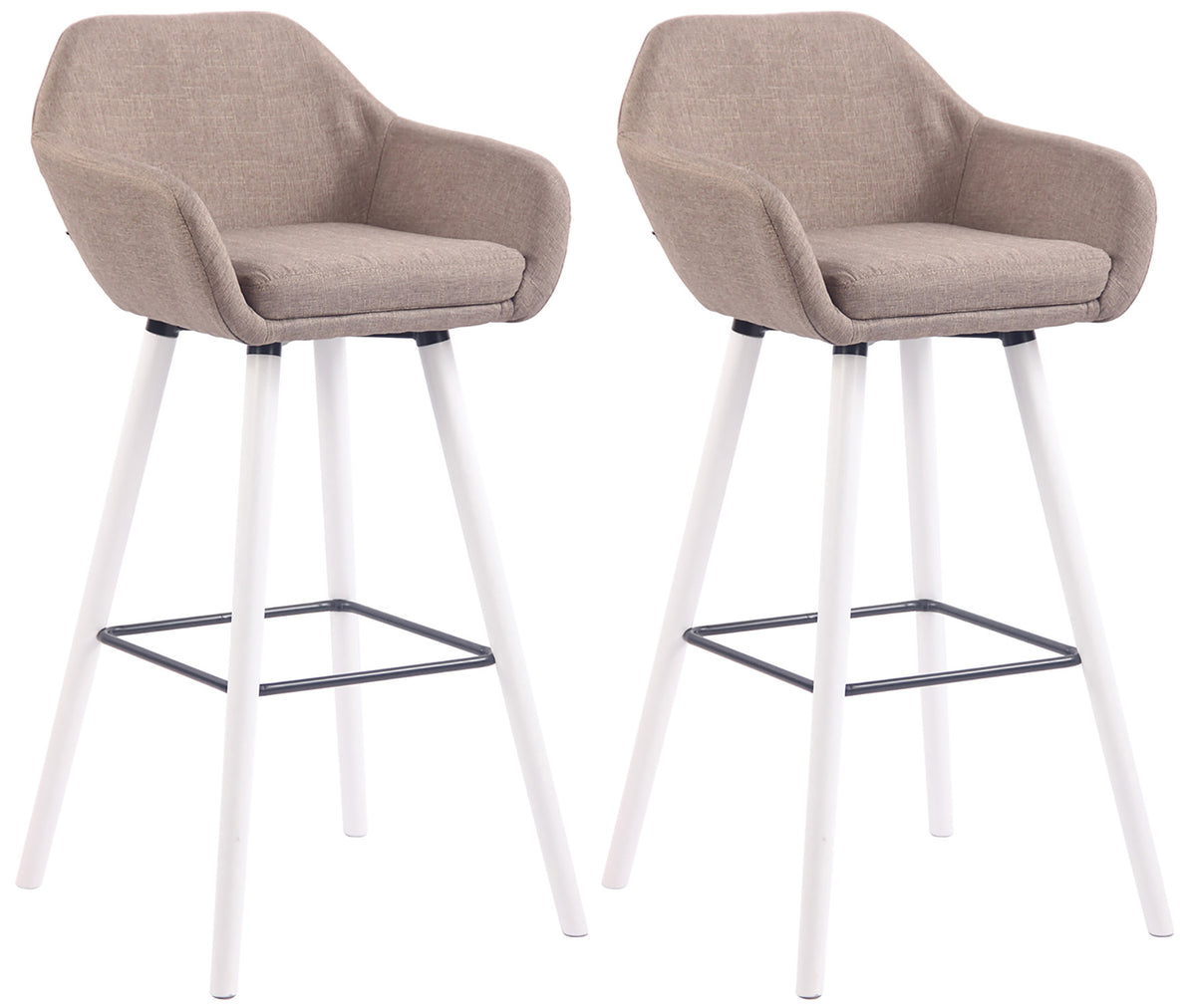CLP 2er Set Barhocker Adelaide weiß