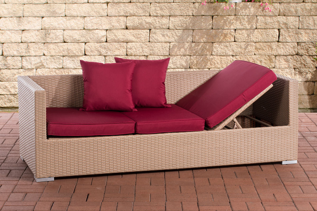 CLP Lounge-Sofa Solano rubinrot