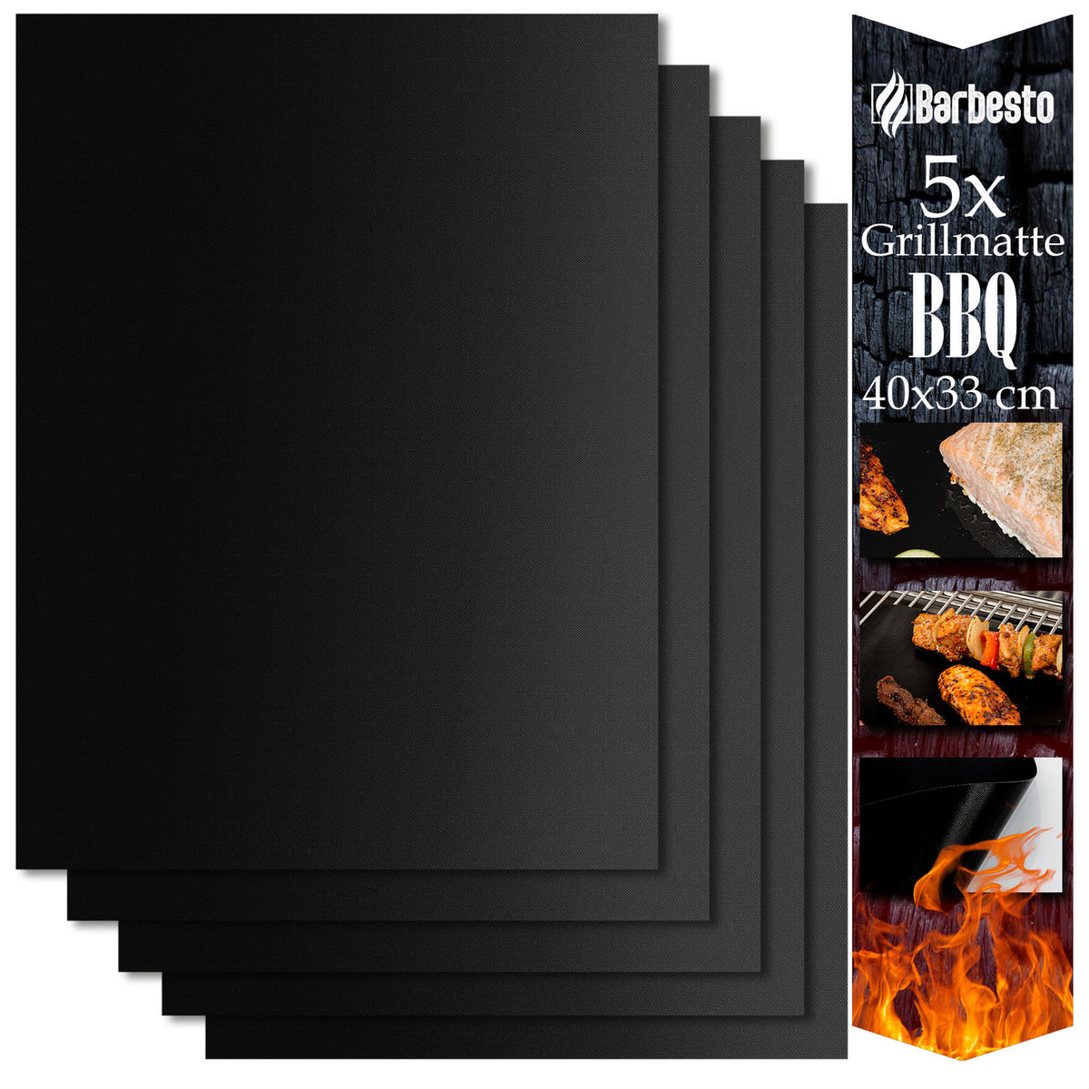 CLP Grillmatten (5er Set) 40x33 cm
