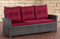 CLP Sofa 3er Fisolo rubinrot