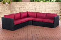 CLP Ecksofa Tibera 5mm rubinrot