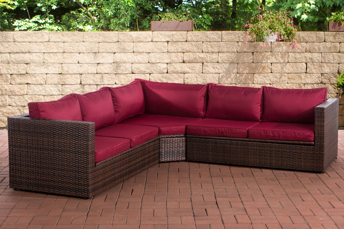 CLP Ecksofa Tibera rubinrot
