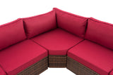 CLP Ecksofa Tibera rubinrot – Produktabbildung 3