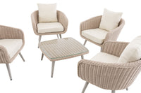 CLP Lounge-Set Ameland Rundrattan cremeweiß 40 cm (Hellgrau) – Produktabbildung 3