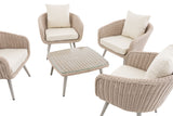 CLP Lounge-Set Ameland Rundrattan cremeweiß 45 cm (Hellgrau) – Produktabbildung 3