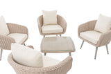 CLP Lounge-Set Ameland Rundrattan cremeweiß 45 cm (Hellgrau) – Produktabbildung 4