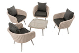 CLP Lounge-Set Ameland Rundrattan anthrazit 40 cm (Hellgrau) – Produktabbildung 2