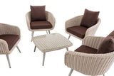 CLP Lounge-Set Ameland Rundrattan terrabraun 45 cm (Hellgrau) – Produktabbildung 3