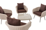 CLP Lounge-Set Ameland Rundrattan terrabraun 45 cm (Hellgrau) – Produktabbildung 4