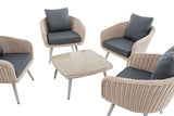 CLP Lounge-Set Ameland Rundrattan eisengrau 40 cm (Hellgrau) – Produktabbildung 3