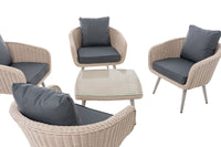CLP Lounge-Set Ameland Rundrattan eisengrau 40 cm (Hellgrau) – Produktabbildung 4