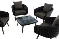CLP Lounge-Set Ameland Rundrattan anthrazit 40 cm (Dunkelgrau) – Produktabbildung 3