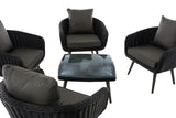 CLP Lounge-Set Ameland Rundrattan anthrazit 40 cm (Dunkelgrau) – Produktabbildung 4
