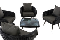 CLP Lounge-Set Ameland Rundrattan anthrazit 40 cm (Dunkelgrau) – Produktabbildung 4