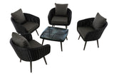 CLP Lounge-Set Ameland Rundrattan anthrazit 45 cm (Dunkelgrau) – Produktabbildung 2