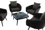 CLP Lounge-Set Ameland Rundrattan anthrazit 45 cm (Dunkelgrau) – Produktabbildung 3