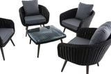 CLP Lounge-Set Ameland Rundrattan eisengrau 40 cm (Dunkelgrau) – Produktabbildung 3