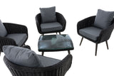 CLP Lounge-Set Ameland Rundrattan eisengrau 45 cm (Dunkelgrau) – Produktabbildung 4