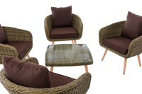 CLP Lounge-Set Ameland Rundrattan terrabraun 45 cm (Hellbraun) – Produktabbildung 4