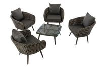 CLP Lounge-Set Ameland Rundrattan anthrazit 40 cm (Dunkelgrau) – Produktabbildung 6