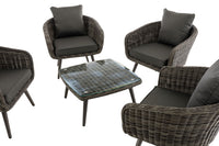 CLP Lounge-Set Ameland Rundrattan anthrazit 40 cm (Dunkelgrau) – Produktabbildung 7