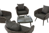 CLP Lounge-Set Ameland Rundrattan anthrazit 40 cm (Dunkelgrau) – Produktabbildung 8