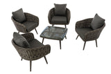 CLP Lounge-Set Ameland Rundrattan anthrazit 45 cm (Dunkelgrau) – Produktabbildung 6