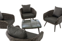 CLP Lounge-Set Ameland Rundrattan anthrazit 45 cm (Dunkelgrau) – Produktabbildung 8