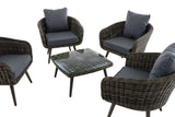 CLP Lounge-Set Ameland Rundrattan eisengrau 40 cm (Dunkelgrau) – Produktabbildung 7