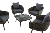 CLP Lounge-Set Ameland Rundrattan eisengrau 40 cm (Dunkelgrau) – Produktabbildung 7