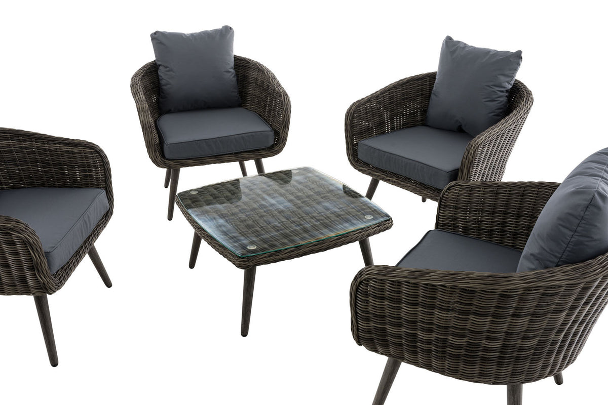 CLP Lounge-Set Ameland Rundrattan eisengrau 40 cm (Dunkelgrau) – Produktabbildung 7