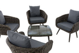 CLP Lounge-Set Ameland Rundrattan eisengrau 40 cm (Dunkelgrau) – Produktabbildung 8