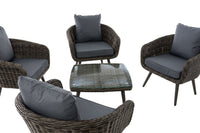 CLP Lounge-Set Ameland Rundrattan eisengrau 45 cm (Dunkelgrau) – Produktabbildung 8