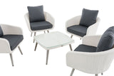 CLP Lounge-Set Ameland Flachrattan eisengrau 40 cm (Hellgrau) – Produktabbildung 3