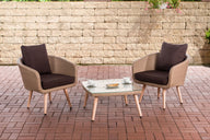 CLP Balkon-Set Ameland Flachrattan terrabraun 40 cm (Hellbraun)