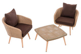 CLP Balkon-Set Ameland Flachrattan terrabraun 40 cm (Hellbraun) – Produktabbildung 2