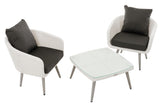 CLP Balkon-Set Ameland Flachrattan anthrazit 40 cm (Hellgrau) – Produktabbildung 2