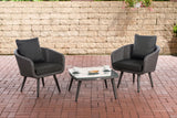 CLP Balkon-Set Ameland Flachrattan anthrazit 40 cm (Dunkelgrau) – Produktabbildung 5