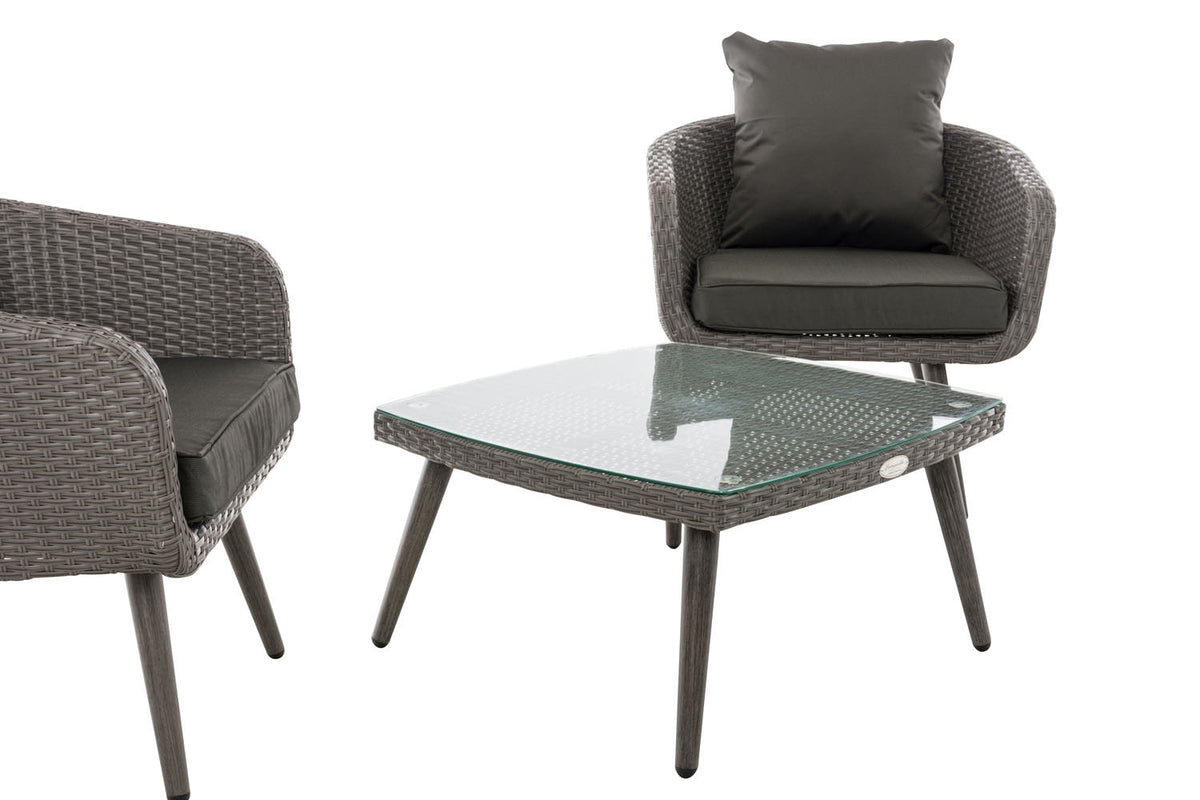 CLP Balkon-Set Ameland Flachrattan anthrazit 40 cm (Dunkelgrau) – Produktabbildung 7