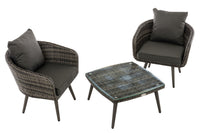 CLP Balkon-Set Ameland Flachrattan anthrazit 40 cm (Dunkelgrau) – Produktabbildung 10