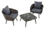 CLP Balkon-Set Ameland Flachrattan eisengrau 45 cm (Dunkelgrau) – Produktabbildung 10