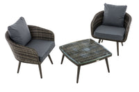 CLP Balkon-Set Ameland Flachrattan eisengrau 45 cm (Dunkelgrau) – Produktabbildung 10