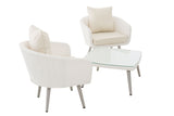 CLP Balkon-Set Ameland Flachrattan cremeweiß 45 cm (Hellgrau) – Produktabbildung 4
