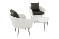 CLP Balkon-Set Ameland Flachrattan anthrazit 45 cm (Hellgrau) – Produktabbildung 4