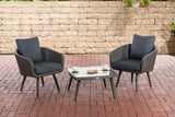 CLP Balkon-Set Ameland Flachrattan eisengrau 45 cm (Dunkelgrau) – Produktabbildung 5
