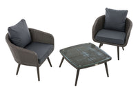 CLP Balkon-Set Ameland Flachrattan eisengrau 45 cm (Dunkelgrau) – Produktabbildung 6
