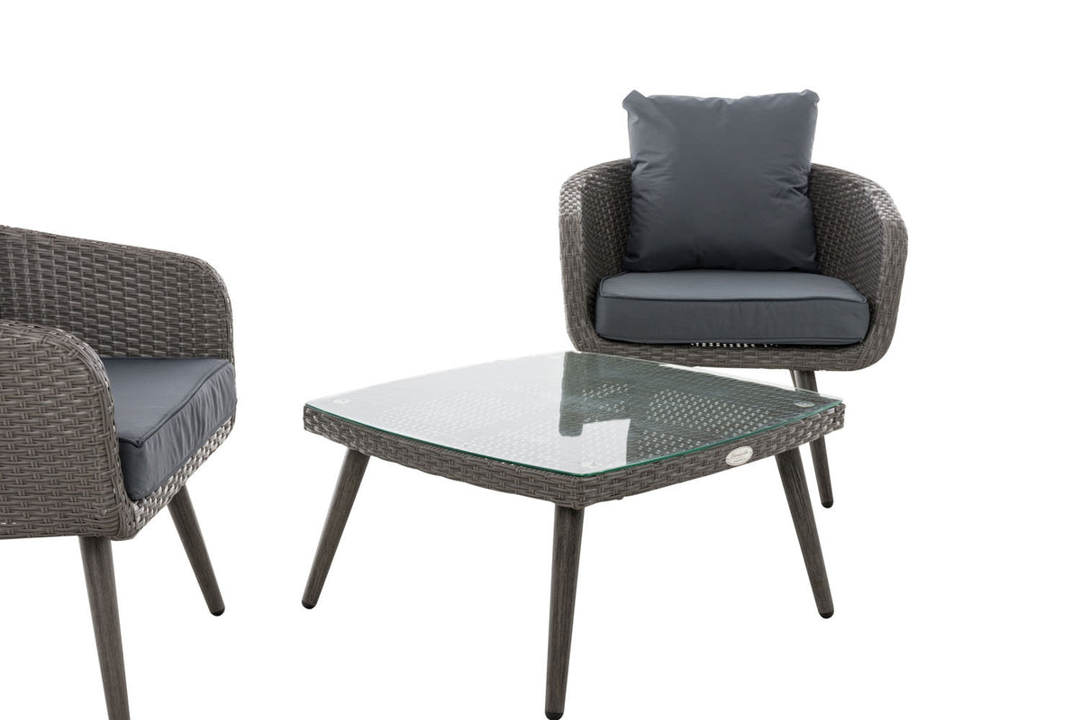 CLP Balkon-Set Ameland Flachrattan eisengrau 45 cm (Dunkelgrau) – Produktabbildung 7